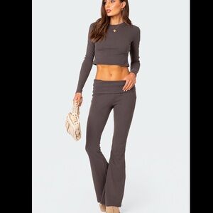 SOLD Edikted Foldover Low Rise Leggings